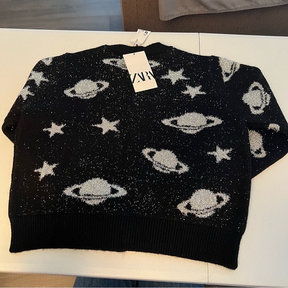 NWT Zara Space Long Sleeve Sweater Size Small - Picture 4 of 5